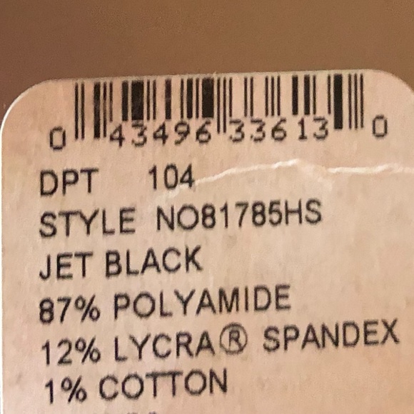 Nordstrom Microfiber Tights NWT Jet Black Tall - Picture 6 of 7
